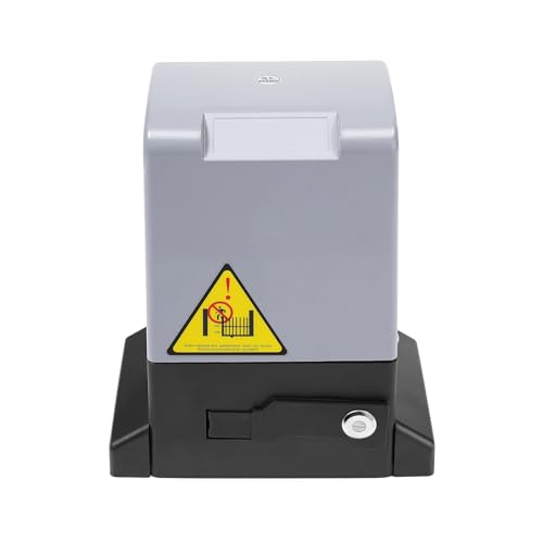 750W Schiebetorantrieb Komplettset, Elektrischer Torantrieb mit 2 Fernbedienungen für Bis 1600kg, Flügeltorantrieb Garagentorantrieb mit Manuellmodus & Überlastschutz, Schwarz/Grau von Bdneygtyr