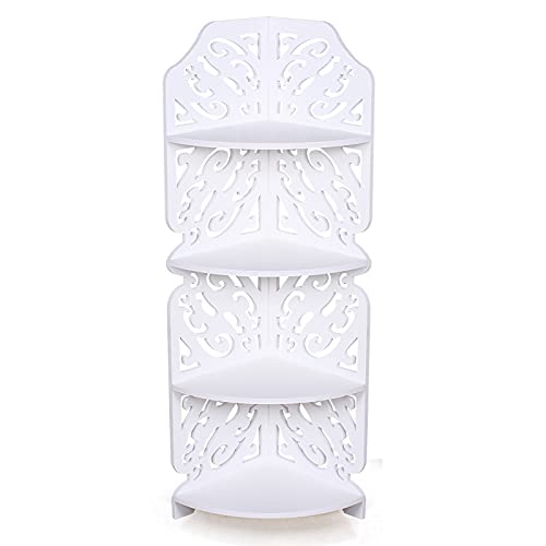 Bdneygtyr Eckregal Stehend, Badregal Freistehende Eckschrank Wohnzimmer mit 4 Ebenen, Corner Shelf Eckvitrine für KüChe, Schlafzimmer, Wohnzimmer, BüRo, Weiß Bdneygtyr Eckregal Stehend, Badregal Freistehende Eckschrank Wohnzimmer mit 4 Ebenen, Corner Shelf Eckvitrine für KüChe, Schlafzimmer, Wohnzimmer, BüRo, Weiß von Bdneygtyr