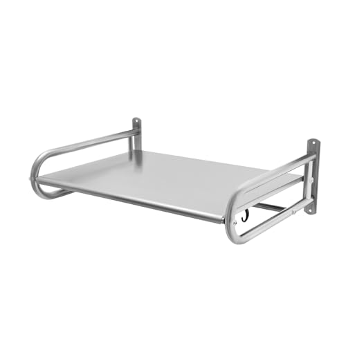 Bdneygtyr Single-Layer-Rack Mikrowellen Regal, Wandmontage Mikrowellenofen Regal Rackmit HäNgen, Küchenregal für die Küche zu Hause, Silber Bdneygtyr Single-Layer-Rack Mikrowellen Regal, Wandmontage Mikrowellenofen Regal Rackmit HäNgen, Küchenregal für die Küche zu Hause, Silber von Bdneygtyr