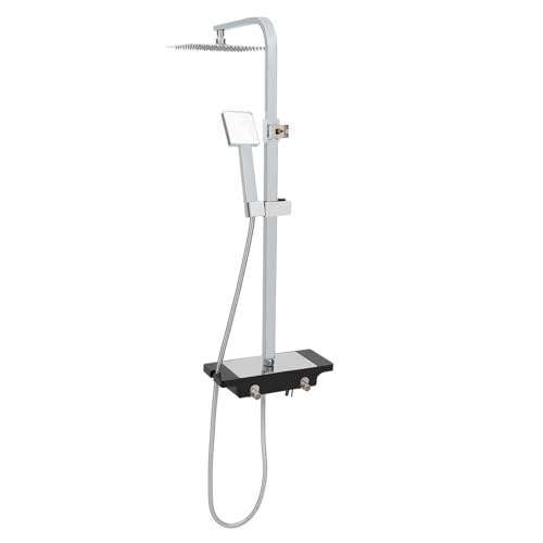 Duschsystem 25 cm, 3-in-1 Regendusche Dusche Komplett Mit Armatur, Handbrause & Keramik-Ventil, 1,8 GPM, Komplettes Duschset Langlebig, Chrom Duschsystem 25 cm, 3-in-1 Regendusche Dusche Komplett Mit Armatur, Handbrause & Keramik-Ventil, 1,8 GPM, Komplettes Duschset Langlebig, Chrom von Bdneygtyr