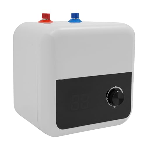 Elektrischer Warmwasserbereiter 8,45L Durchlauferhitzer Untertischboiler mit LCD, 1500W Warmwasserspeicher für Küche und Bad, 30-65°C Temperaturregelung, IPX4 Wasserschutz (Weiß) von Bdneygtyr