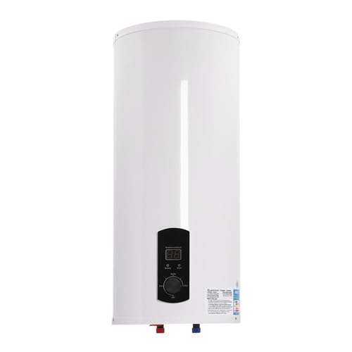 Elektrischer Warmwasserspeicher 60L, 2000W Boiler mit Dusche & Wasserhahn, Durchlauferhitzer Dusche Warmwasserbereiter für Bad & Küche, IPX4 Schutz, Weiß von Bdneygtyr