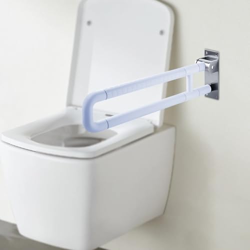 Haltegriff Edelstahl Klappbar 60cm, 500lbs Tragkraft, Duschgriff Aufstehhilfe Toilette Badezimmerhandlauf für Badezimmer Und Toilette, Haltegriffe für Senioren, Behinderten von Bdneygtyr