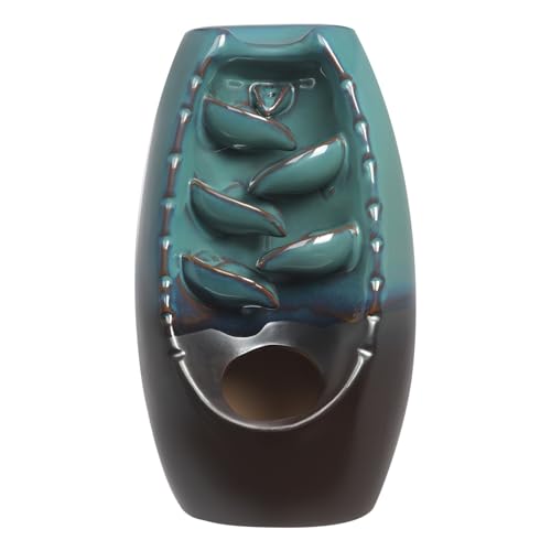 Rückfluss räuchergefäß, Keramik-Wasserfall-Räucherstäbchenhalter, Räucherstäbchen und Rückfluss Räucherkegel, Home Deko, Blau Set von Bdneygtyr
