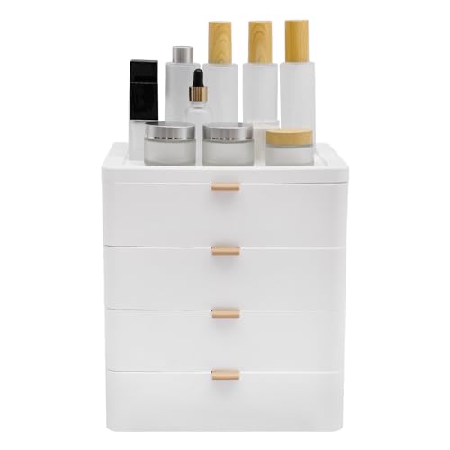Schreibtisch-Schubladen, Kunststoff-Mini Kommode mit Schubladen mit 4 Schubladen, Tisch Organizer für zu Hause, Badezimmer, Kosmetik-Organizer von Bdneygtyr
