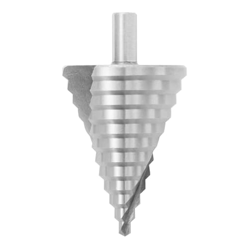 Stufenbohrer 6-60mm, Titan HSS Bohrer, Spiralnutbohrer Metallbohrer Dreieck-Schaft für Metall Holz Kunststoff Silber Stufenbohrer 6-60mm, Titan HSS Bohrer, Spiralnutbohrer Metallbohrer Dreieck-Schaft für Metall Holz Kunststoff Silber von Bdneygtyr