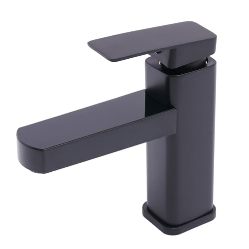 Wasserhahn, Elektrischer Wasserhahn mit LED-Temperaturanzeige, Mischbatterie Waschbecken, Bathroom Tap mit Design aus Rostfreier Stahl, Keramikspule, Waschtischarmatur Weiß Schwarz G1/2 (Schwarz) von Bdneygtyr