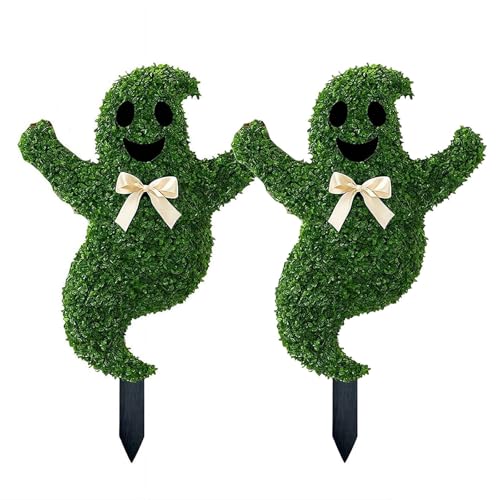 Gespenstischer Formschnitt für den Außenbereich, Halloween-Formschnitt-Baum mit Erdspieß, geisterförmiger Formschnitt, handgefertigter künstlicher Halloween-Formschnitt für Veranda, Garten, Spukhaus Gespenstischer Formschnitt für den Außenbereich, Halloween-Formschnitt-Baum mit Erdspieß, geisterförmiger Formschnitt, handgefertigter künstlicher Halloween-Formschnitt für Veranda, Garten, Spukhaus von Bduttlefish