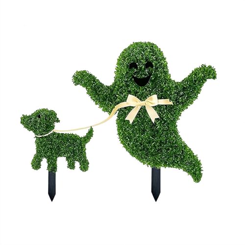 Gespenstischer Formschnitt für den Außenbereich, Halloween-Formschnitt-Baum mit Erdspieß, geisterförmiger Formschnitt, handgefertigter künstlicher Halloween-Formschnitt für Veranda, Garten, Spukhaus Gespenstischer Formschnitt für den Außenbereich, Halloween-Formschnitt-Baum mit Erdspieß, geisterförmiger Formschnitt, handgefertigter künstlicher Halloween-Formschnitt für Veranda, Garten, Spukhaus von Bduttlefish