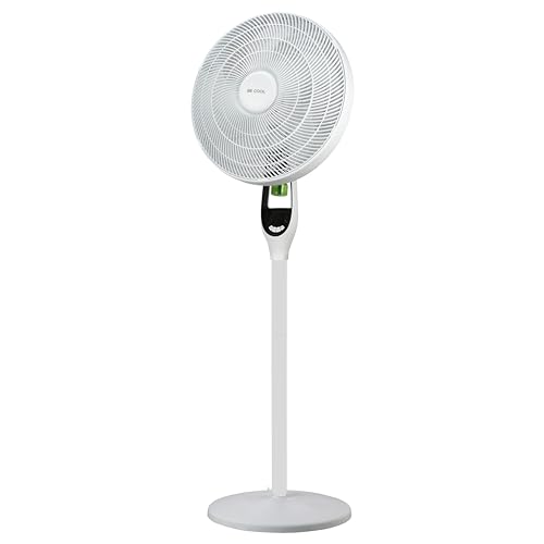 Be Cool Stand- und Tischventilator mit Mückenabwehr BC40STMOSQ – Flexibler Ventilator (2 in 1), Ø 43 cm, 55 Watt, Schwenkfunktion, 4 Geschwindigkeiten, ECO-Modus, 8 Std. Timer, Fernbedienung, weiß von Be Cool