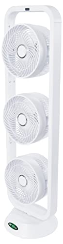 Be Cool Turm-Ventilator TripleFan– Effektiver Lüfter für Innenbereich, 3 Geschwindigkeitsstufen, individuell einstellbar, geräuscharmer Betrieb – 100 cm, Weiß von Be Cool