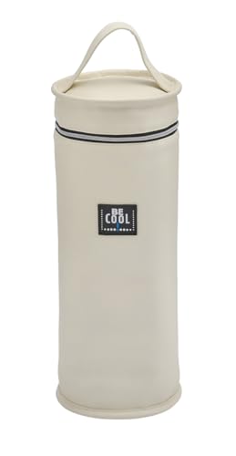 Elegante Be Cool Flaschenkühler Champagnerkühler 33 cm hoch 13 cm Durchmesser - bis max 2 Liter Flasche Cremeweiß von Be Cool