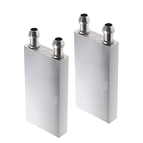 Be In Your Mind 2 x Wasserkühlungsblock aus Aluminium, 40 x 80 x 12 mm, für Wasserkühler, Kühlkörpersystem, CPU Grafikheizkörper mit 9 mm Düse Be In Your Mind 2 x Wasserkühlungsblock aus Aluminium, 40 x 80 x 12 mm, für Wasserkühler, Kühlkörpersystem, CPU Grafikheizkörper mit 9 mm Düse von Be In Your Mind