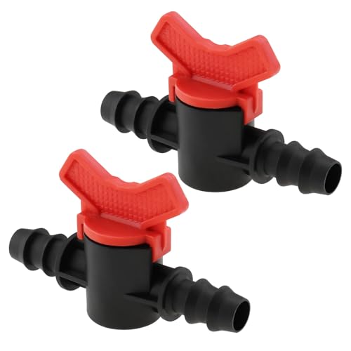 Be In Your Mind 2 Stück 12mm Kugelhahn Widerhaken Anschluss Absperrschalter PVC Widerhaken Anschluss Wasserhahn Luftpumpe Gartenwasserrohr Verbindungsventil für 16PE Rohranschluss von Be In Your Mind