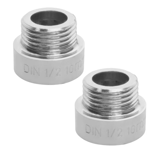 Be In Your Mind 2 Stück Duschkopf-Verlängerungsarm 201 Edelstahl G1/2 Außengewinde auf Innengewinde 20 Mm Länge Rohrverschraubung Duschkopf-Verlängerung für Hausgarten-WC (Silber) von Be In Your Mind