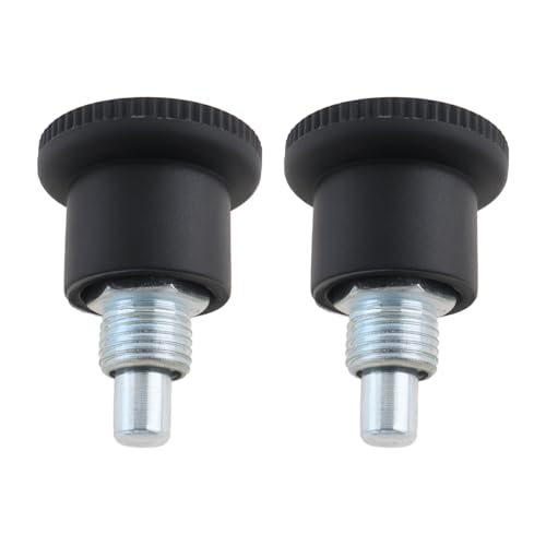 Be In Your Mind 2 x Mini-Gitter-Verriegelungsbolzen mit Kunststoffknopf, geeignet für Sport- und Fitnessgeräte, Möbel, medizinische Geräte (M10 x 1,0 mm) von Be In Your Mind