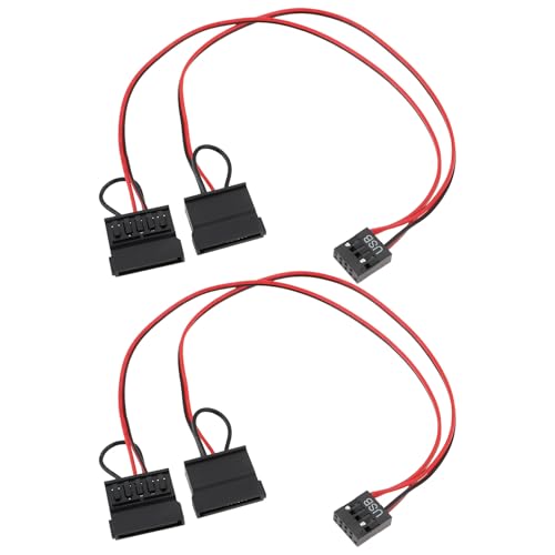 Be In Your Mind 2 x USB 9-polig auf Dual SATA Stromkabel für ITX Motherboard USB 2,5 Zoll SATA Notebooks von Be In Your Mind