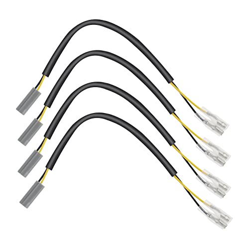 Be In Your Mind 4X Blinker Verkabelung Adapter Kompatibel mit Yamaha Stecker Adapter Motorrad Blinker Adapter Kabel ca. 22,5cm / 8,86inch von Be In Your Mind