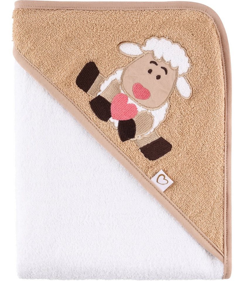 Be Mammy Handtücher Kapuzenhandtuch Babyhandtuch aus Baumwolle 100cm x 100cm BE20-240-BBL, Frottee (1-St) von Be Mammy