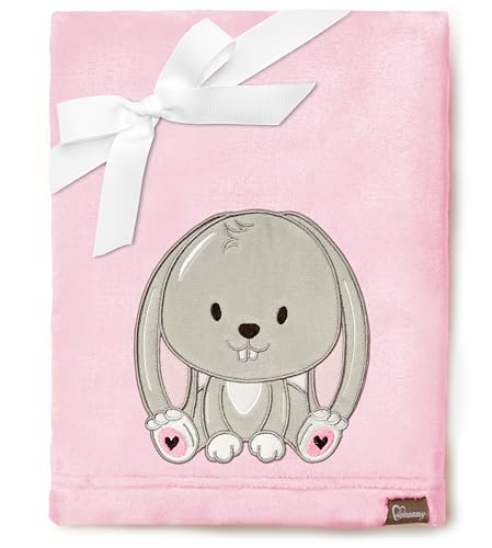 Be Mammy Warme Kuscheldecke Babydecke Blanket Baby Geschenk BE20-168 (Puderrosa - Kaninchen) von Be Mammy