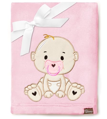 Be Mammy Warme Kuscheldecke Babydecke Blanket Baby Geschenk BE20-168 (Puderrosa - Mädchen) von Be Mammy