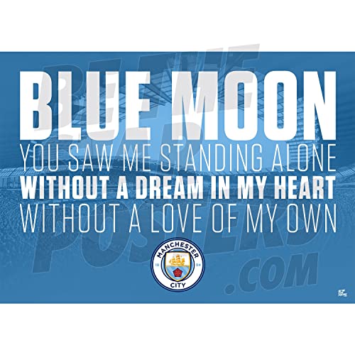 Be The Star Posters Poster Manchester City Football Club Chant, A2, offizielles Lizenzprodukt, erhältlich in den Größen A2 - A2 von Be The Star Posters