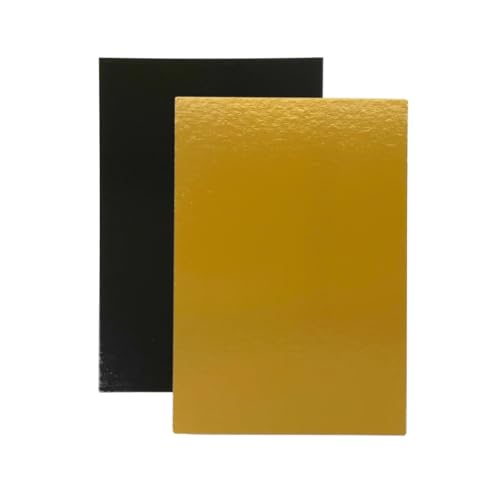 10 Rechteckige Tortenböden - 30x20 cm - Gold und Schwarz Karton Ständer für Kuchen, Torten und Süßigkeiten von Be Your Packer