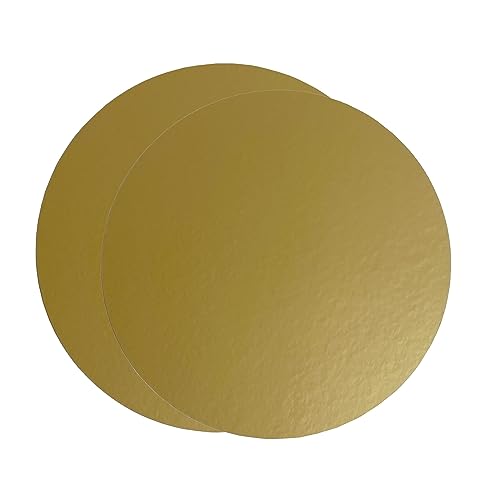 10 runde Tortenböden 20cm - Gold und Dunkelgoldener Karton Ständer für Kuchen, Torten und Süßigkeiten von Be Your Packer