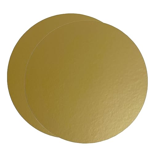 10 runde Tortenböden 30cm - Gold und Dunkelgoldener Karton Ständer für Kuchen, Torten und Süßigkeiten von Be Your Packer