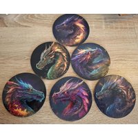 Untersetzer-Set Drachen 6Er von BeARTriceCreARTive