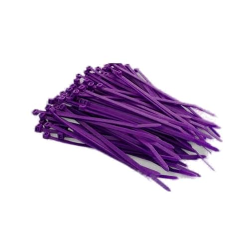 3,6x140 mm Kabelbinder 100 Stück - Polyamid 6.6 - in 8 verschiedenen Farben - NEU - Made in der EU (Lila (Violet)) von BeBo Technik