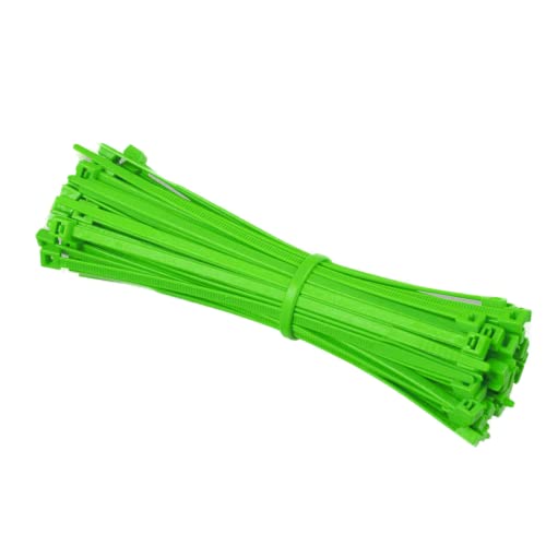 NEON GRÜNE Kabelbinder 100 Stück – 4,8x200 mm – wetterfest & Hitzebeständig für Innen & Außen – Industriequalität von BeBo Technik
