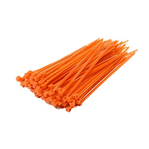 ORANGE Kabelbinder 100 Stück - verschiedene Größen & Längen - Polyamid 6.6 - NEU - Made in der EU (3,6x140mm) von BeBo Technik