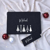 Personalisierte Tischdekoration Zu Weihnachten| Tannenbäume | Platzset Und Bestecktasche Mit Namen Personalisierte Tischdekoration Zu Weihnachten| Tannenbäume | Platzset Und Bestecktasche Mit Namen von BeBonnieShop