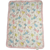 Vintage Jack Turk Co Mädchen Rosa Gesteppte Baby Krippe Decke Union Label Tiere Vintage Jack Turk Co Mädchen Rosa Gesteppte Baby Krippe Decke Union Label Tiere von BeCharmedByWendy
