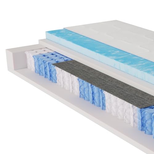 BeCo Matratze Royal Komfort Gel / 100 x 200 cm / H3 / 26 cm/Taschenfederkern mit Topper von BeCo Matratzen GmbH & Co. KG