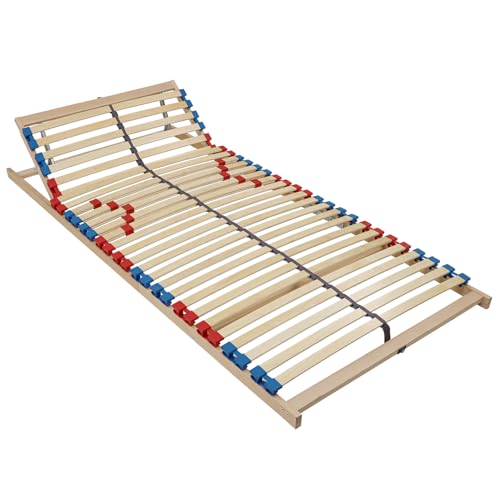 Beco Lattenrost, Easy Fit K, 90 x 200 cm, Test SEHR GUT, 28 Federholzleisten, einfache Selbstmontage, Kopfteil verstellbar, Made in Germany, 100 Nächte Testschlafen (90 x 200 cm) von BeCo Matratzen GmbH & Co. KG