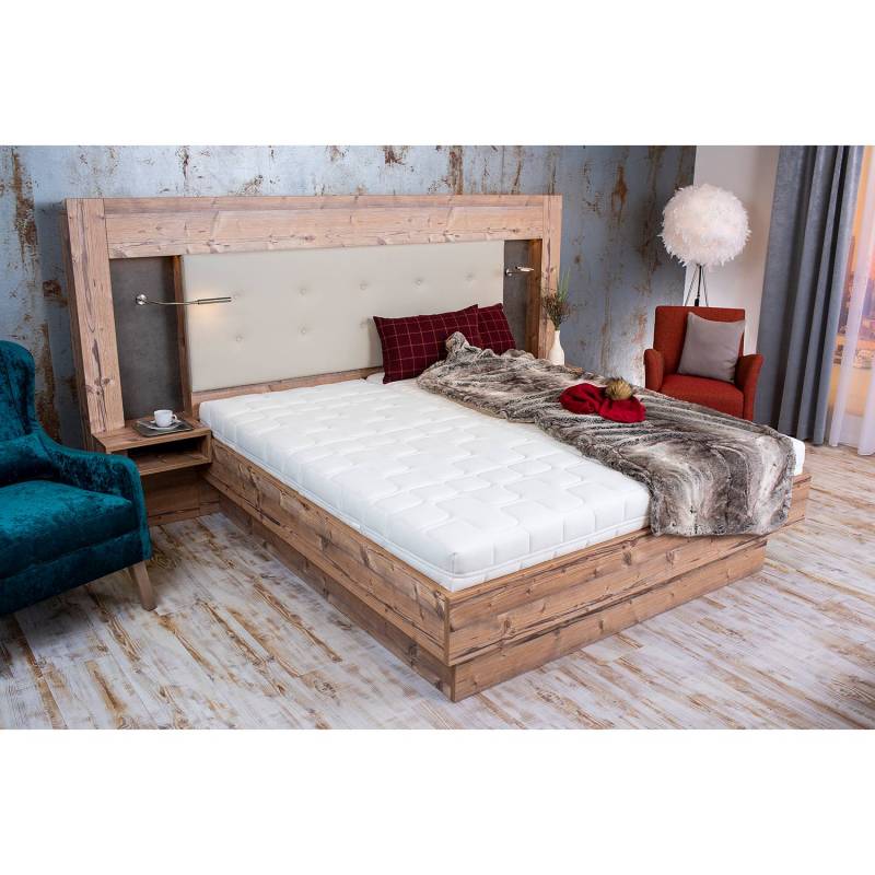 home24 Gelmatratze Ortho-Dynamic 140 x 200cm Wendbar H2/H3 Doppeltuch Weiß von home24