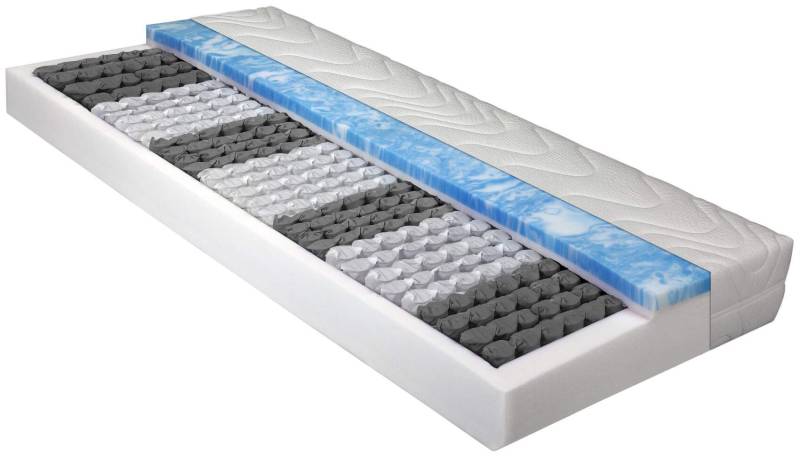 Taschenfederkernmatratze Pro Gel Perfect 140 x 200 cm H2 - 22 cm hoch 7 Zonen von BeCo