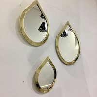 Lot De 4 Gouttes D'eau Miroirs Marocains | Spiegel Hängend Muraux En Laiton Jeu Miroirs Irréguliers Cuivre von BeLdiCountry