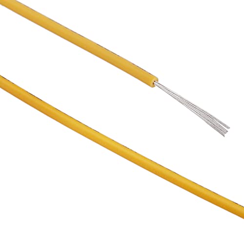 BeMatik - 22AWG Power Cable Yellow 30m von CABLEMATIC