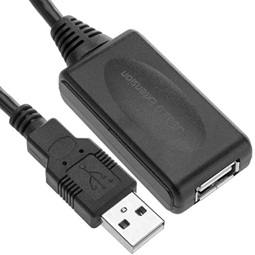 BeMatik - Erweiterung Kabel USB 2.0 Verlängerung 10m A-Stecker auf A-Buchse von CABLEMATIC