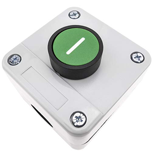 BeMatik - Steuerbox mit 1 Drucktaster grün 1NO START (TH034) von BEMATIK.COM