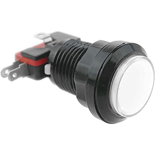 BeMatik - Taster Arcade momentan 32 mm 1NO 1NC 250 V 15A SPDT weiß mit Licht (BU031) von BEMATIK.COM