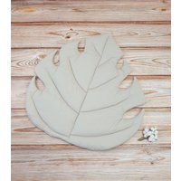 Beige Monstera Blatt Matte , Spielmatte Boden Spielmatte Baumwolle Babyzimmer Kinderzimmer Babymatte Tommy Time von BeNatureStore