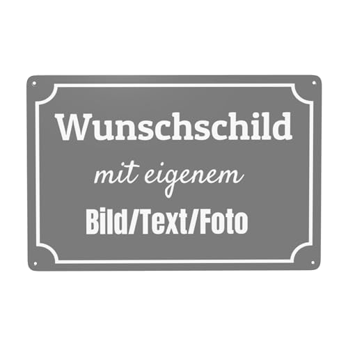 BeNsil Schilder, Schilder Selbst Gestalten, Wunschtext Schild, Hausnummer & Straßennamen mit Text/Name/Bild/Logo/Schrift für Garage, Hotel, Parkplatz, Schule, Carport, Firma, Garten, Wohnadress von BeNsil