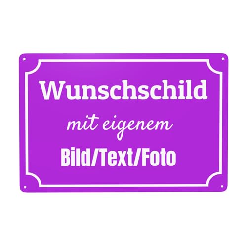 BeNsil Schilder, Schilder Selbst Gestalten, Wunschtext Schild, Hausnummer & Straßennamen mit Text/Name/Bild/Logo/Schrift für Garage, Hotel, Parkplatz, Schule, Carport, Firma, Garten, Wohnadress von BeNsil