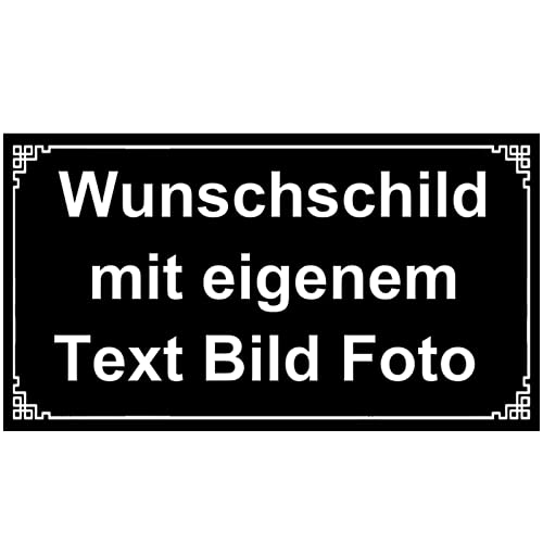 BeNsil Schilder, Schilder Selbst Gestalten, Wunschtext Schild, Personalisiert mit Text/Name/Foto/Logo/Schrift für Garage, Hotel, Parkplatz, Schule, Carport, Firma, Garten, Wohnadresse von BeNsil