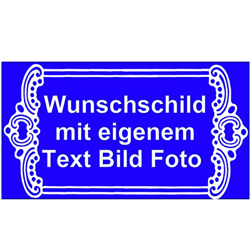 BeNsil Schilder, Schilder Selbst Gestalten, Wunschtext Schild, Personalisiert mit Text/Name/Foto/Logo/Schrift für Garage, Hotel, Parkplatz, Schule, Carport, Firma, Garten, Wohnadresse von BeNsil