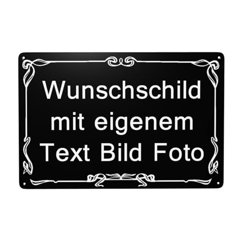 BeNsil Schilder, Schilder Selbst Gestalten, Wunschtext Schild, Personalisiert mit Text/Name/Foto/Logo/Schrift für Garage, Hotel, Parkplatz, Schule, Carport, Firma, Garten, Wohnadresse von BeNsil